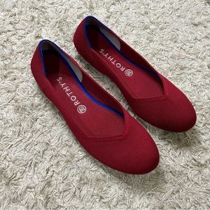 Rothy's Women's Red Knit Ballet Flats